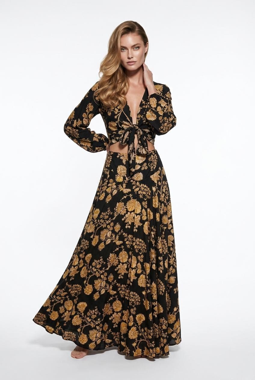 İpek Crop Top Pantolon Etek Takımı 1