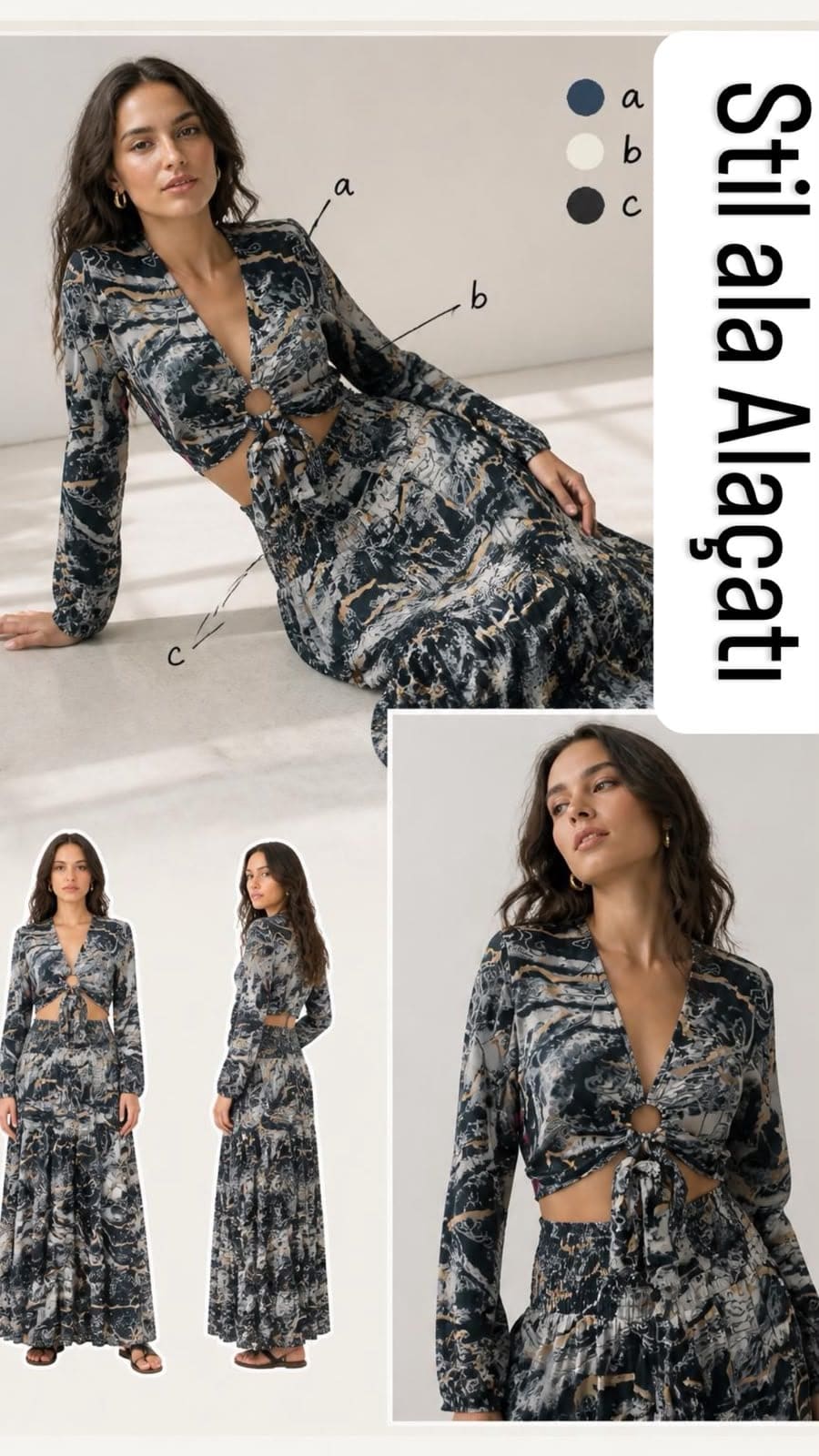 Crop Top Etek Takım 3
