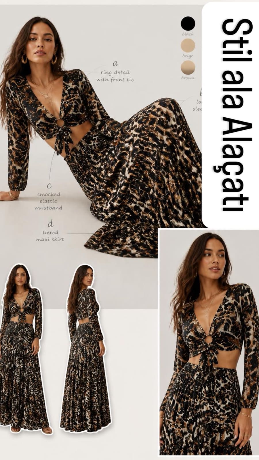 Crop Top Etek Takım 3